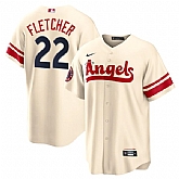 Angels 22 David Fletcher Cream 2022 City Connect Cool Base Jersey Dzhi,baseball caps,new era cap wholesale,wholesale hats